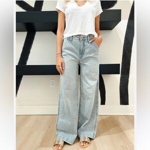 Fabulous Wide  Leg Front Pleat Jeans